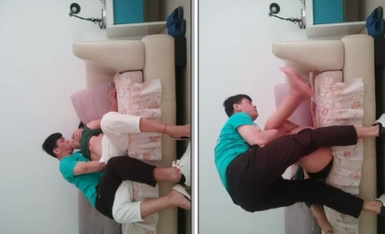 【爱情丶故事】网恋新人，38岁良家三天奔现，耐操骚女第二炮，抓起双腿全力输出