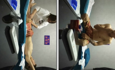 新片速递真实偷拍《城中村养生馆》老板娘诱惑来店里按摩的客人免费给他们做性服务，貌似被年轻小哥无套内射