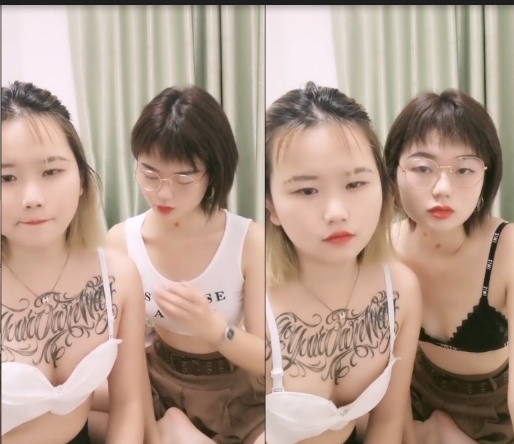 一男两女00后嫩妹！眼镜短发妹子！贫乳奶子多毛骚穴，骑乘后入深插，旁边另个妹子拍摄.