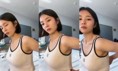 新人御姐下海！好騷好漂亮【兔子追烏龜】牛仔褲小少婦，來了一段科目三，跳得不錯，看得人瞬時秒硬！騷爆了 (4)