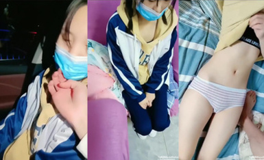 高中清純眼鏡學妹初夜開苞，兩片陰唇飽滿肥美，裂縫相當緊致，辣手摧花，落紅點點～ (2)