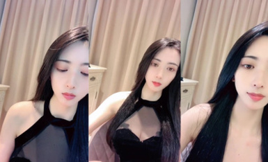 【甜桃】高挑模特身材~黑絲長腿~勾引脫衣秀 (7)