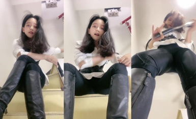 高顏值絲足御姐@豆滿月 辱罵榨精作合集 (7)