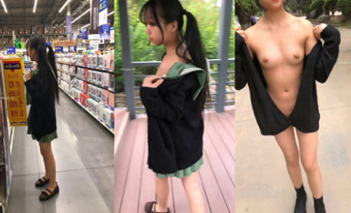 福利姬 漿果兒-人前露出 挑戰全裸調戲路人_01