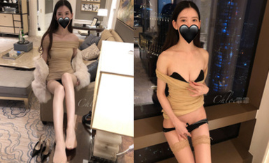 【微博 Chloe霏霏】極品美腿女神  酒店 - 包豚裙