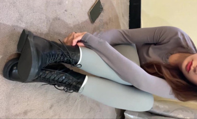 見新攝影 妙脆腳 素人學生足模 戀足 絲襪棉襪裸足秀合集3 (2)