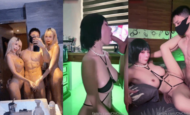 【02月新品】淫語性癮，顏值巨乳博主，FS熱門女神【ChiChibae】付費福利，與健身教練深喉騎乘後入